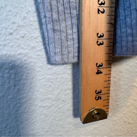 Theory Grey Cashmere Long Line Duster Cardigan Sweater Womens S Cozy Open Front - Picture 4 of 10